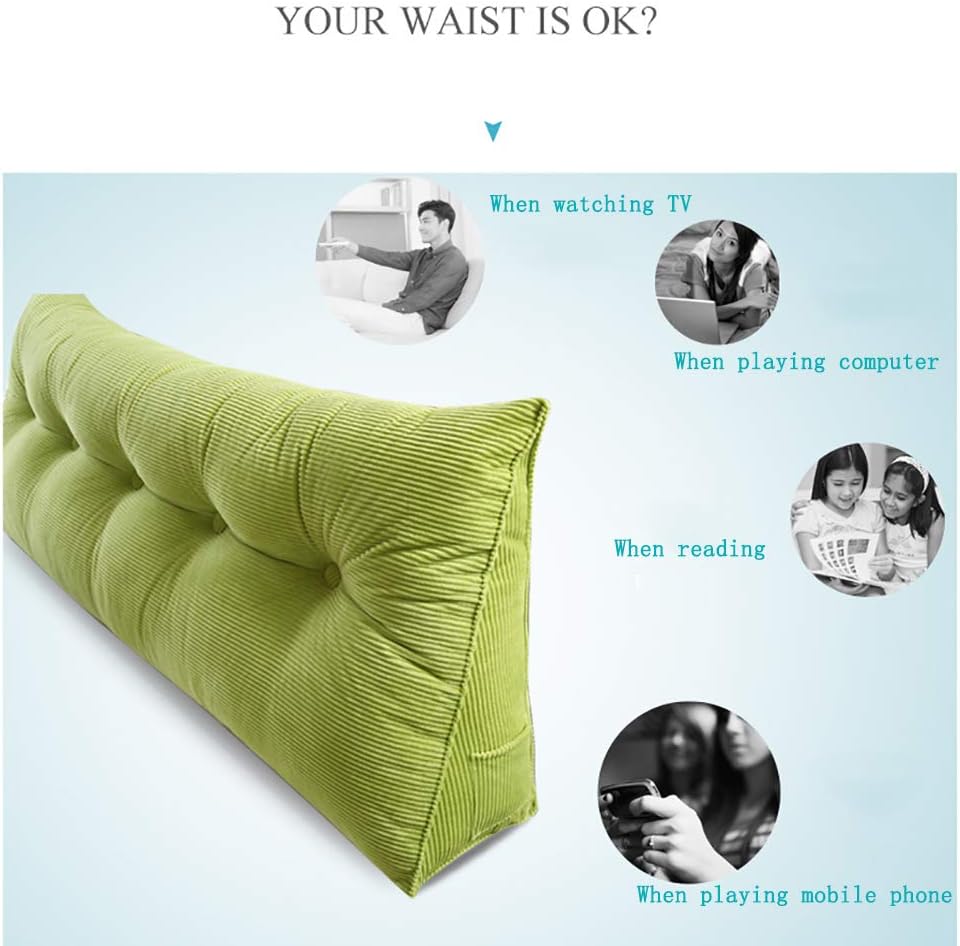 YZJJ Triangular Wedge Cushion, Bed Backrest Pillow, Upholstered Headboard Back, Support for Sitting Up in Bed Bed Back Support for Reading Relaxing (Chair Cushion, Sofa, Bed: Furniture & Decor