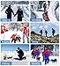 Ice Grippers, 2017 New Design Lightweight 18 Teeth Stainless Steel Spikes Crampons Anti-slip Safe for Walk on Ice and Snow Coming with Storage Bag