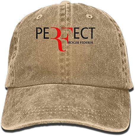 MDFY OEWGRF Roger Federer Adult Hats Unisex Fashion Plain Cool Adjustable Denim Jeans Baseball Cap Cowboy