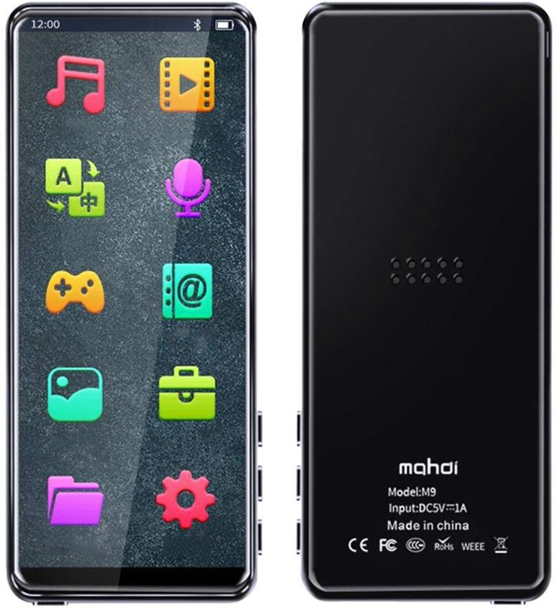 Rosymity Portable MP3 Player, Bluetooth 3.5 Inch Full Touch Screen Player Built-in Speaker, Expandable 128GB TF Card for Sale