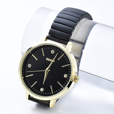 Amazon Co Jp 腕時計 レディース ラバー カラー 伸縮バンド 伸縮