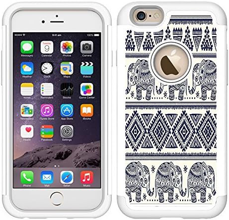iPhone 6 Case, UrSpeedtekLive iPhone 6s Cases [Shock Absorption] Dual Layer Heavy Duty Protective Silicone Plastic Cover Case for iPhone 6/6s - Elephant 2
