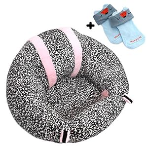 HAPPYX Baby Support Seat, Cute Baby Sofa Chair for Sitting Up, Comfy Plush Infant Seats with Stuffing Inside for 4-11…