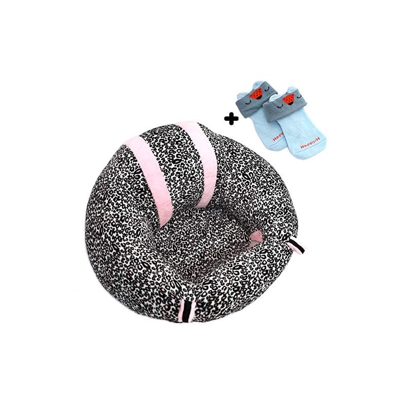 HAPPYX Baby Support Seat, Cute Baby Sofa Chair for Sitting Up, Comfy Plush Infant Seats with Stuffing Inside for 4-11…