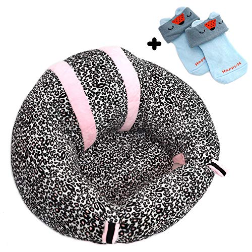 HAPPYX Baby Support Seat, Cute Baby Sofa Chair for Sitting Up, Comfy Plush Infant Seats with Stuffing Inside for 4-11…