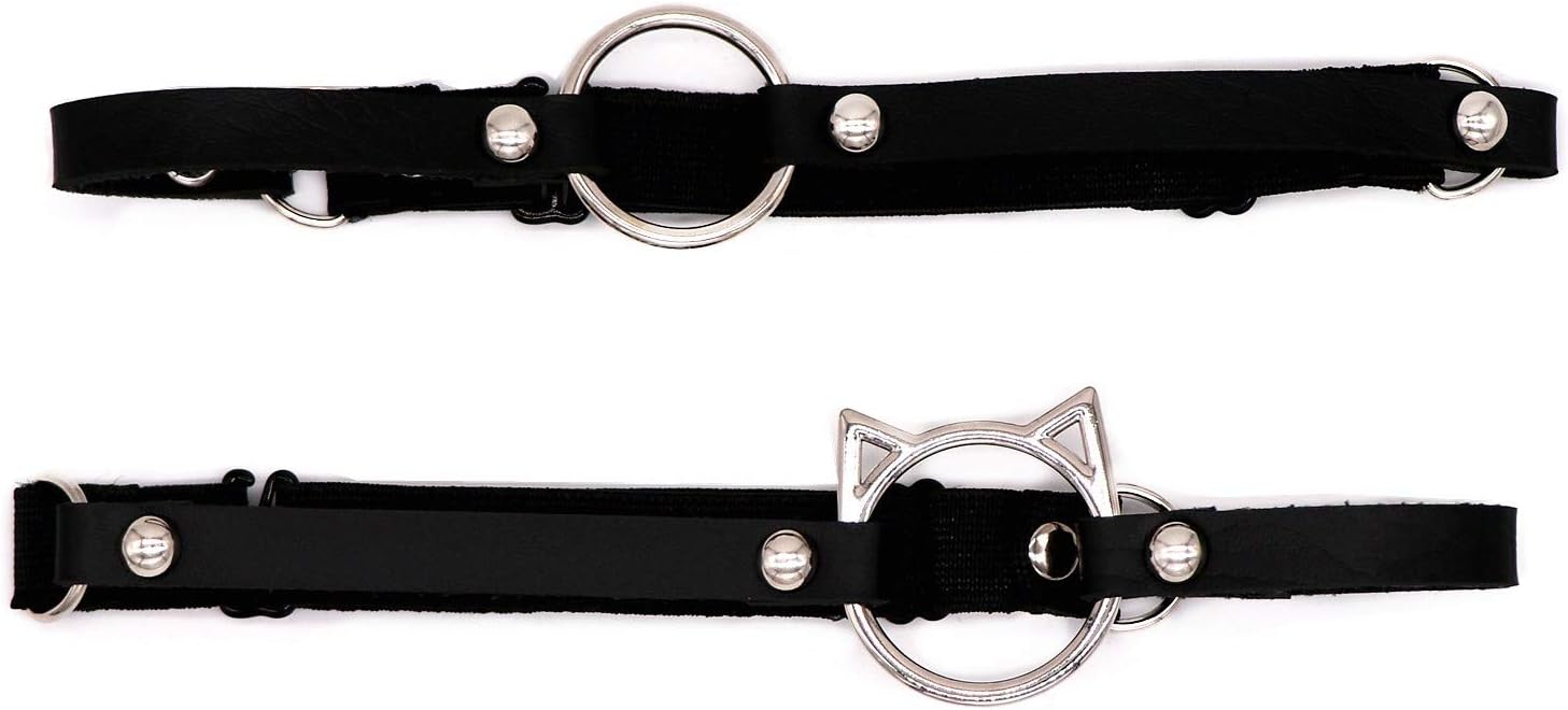 Adjustable Elastice 2 Rows Leather Leg Harness Garter Belt Punk Gothic Thigh Ring Garter