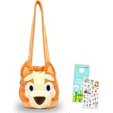 Bingo Plush Crossbody Purse Set - Bluey Mini Purse Bundle of Plushie Crossbody Bag for Girls Plus Stickers, More | Bluey and Bingo Bags for Kids