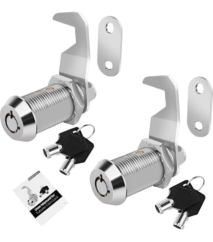 Cylinnda 5/8” Toolbox Cam Lock With Keys – Keyed Alike, Zinc Alloy, For RV Storage, Mailbox, Cabinet, Tool Box (1 Pack)