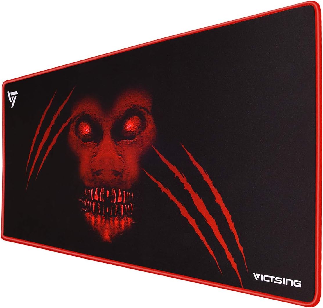 VicTsing [30% Larger] Extended Gaming Mouse Pad with Stitched Edges, Long XXL Mousepad (31.5x15.7In), Desk Pad Keyboard Mat, Non-Slip Base, Water-Resistant, for Work & Gaming, Office & Home, Black : Office Products