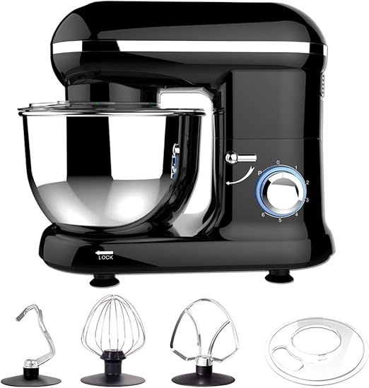 Black Sunbeam 2594 350Watt MixMaster Stand Mixer with Dough Hooks and Beaters