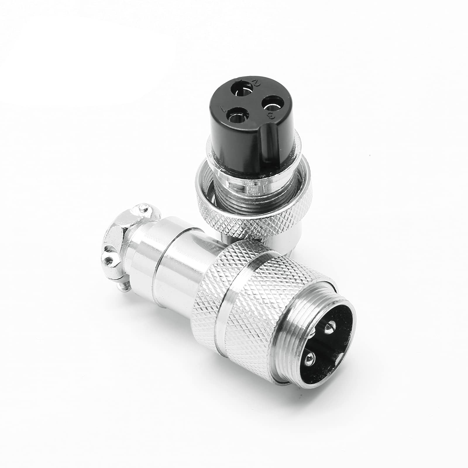 Eilumduo 2 Sets Aviation Connector 3P 10A GX20-3