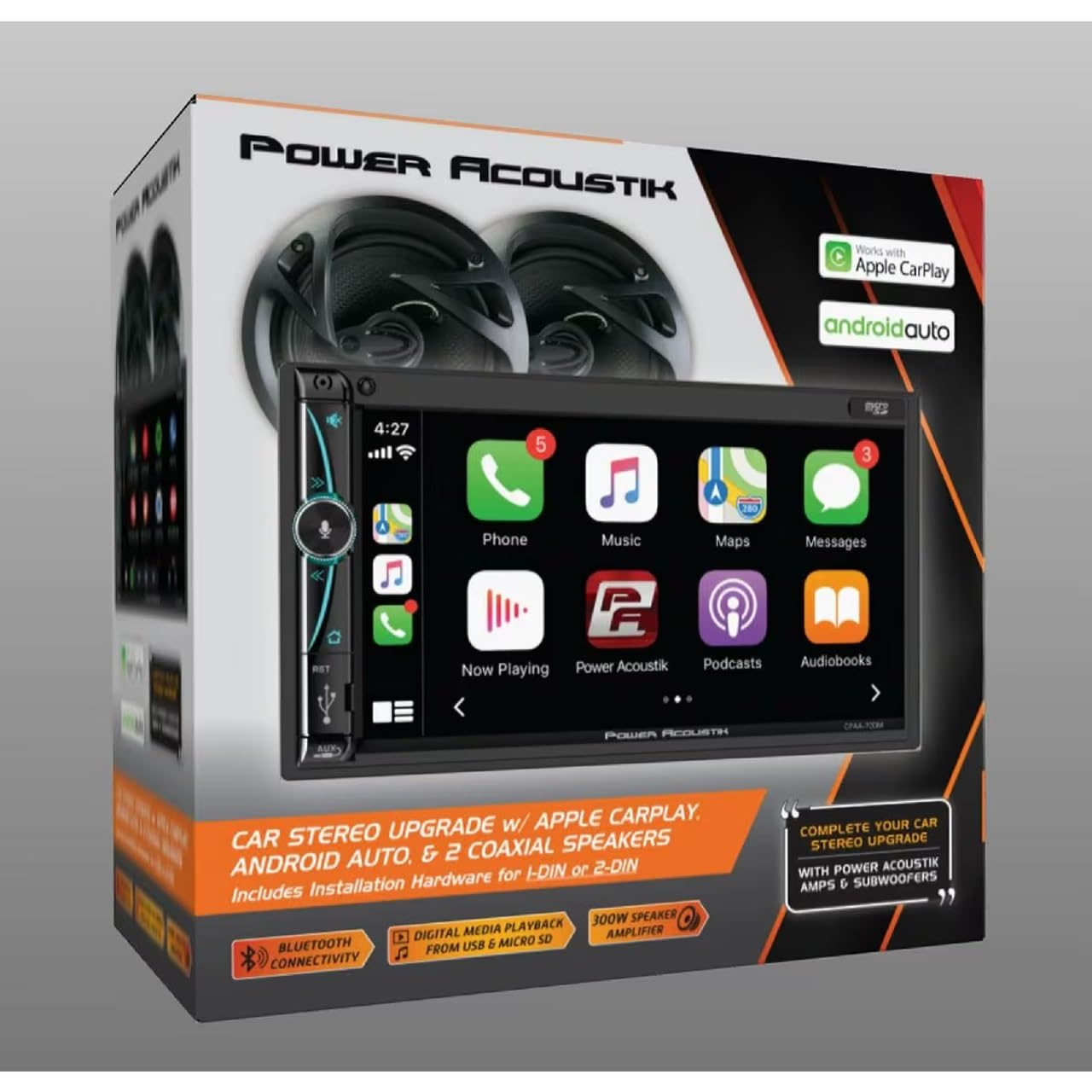 Photo 1 of ***MISSING PARTS***
Power Acoustik Car Stereo Bundle: 7" Mechless HD LCD with Capacitive Touchscreen & Bluetooth with (2) 6.5" Speakers | Car Play and Android Auto