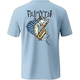 Palmyth Men's Fishing Shirt Short Sleeve Sun Protection UV UPF 50+ SPF T-Shirt