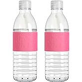 Copco Hydra Reusable Water Bottle Set of 2-16.9 oz, BPA-Free, Tritan Plastic, Spill-Resistant Twist Lid Bottles for Gym, Office & School, Sports & Outdoor Activities with Non-Slip Sleeve (Pink)