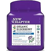 New Chapter Elderberry Gummies for Kids 2+, USDA Organic,64x Concentrated Pure Elderberry for Immune Support,Great Tasting Whole-Food Gummies, Vegan & Non-GMO, 30 ct