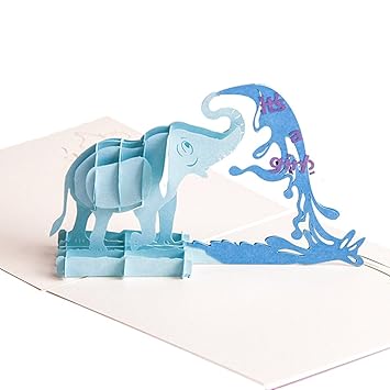 Papel Spiritz Bebe Elefante Pop Up Baby Shower Tarjeta De