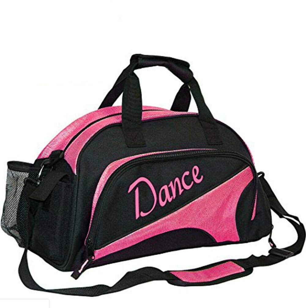 Women Ballet Dance Gym Sport Duffel Bag Girls Dance Bag with Shoe Compartment Overnight Short Trips Bag Rose