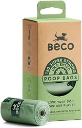 Beco Dog Poo Bags Extra Thick 120 Count Recycled 33 x 22cm Unscented