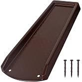 plusgutter Rain Gutter Downspout Splash Block, Gutter Downspout Extensions for Water Drainage, 24" Gutter Splash Guards Downspout Extender, Fixable Down spout Drain Trays with PE Nails(1 Pack, Brown)