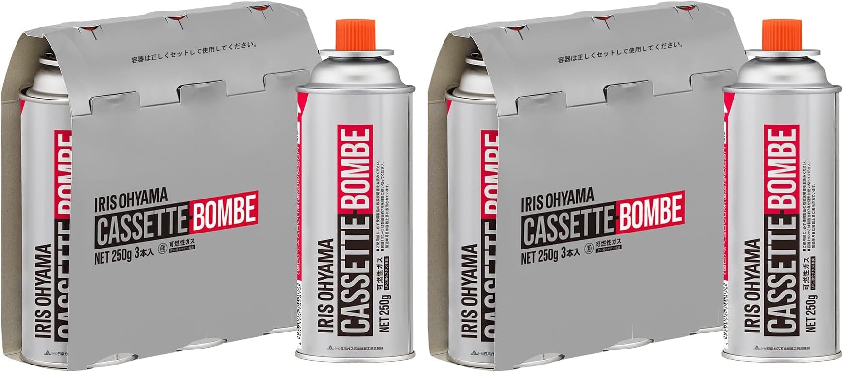 アイリスオーヤマ カセットボンベ 250g×3本入 カセットコンロ ガス キャンプ アウトドア 防災 備蓄 ローリングストック 長持ち 高火力 IGB-2