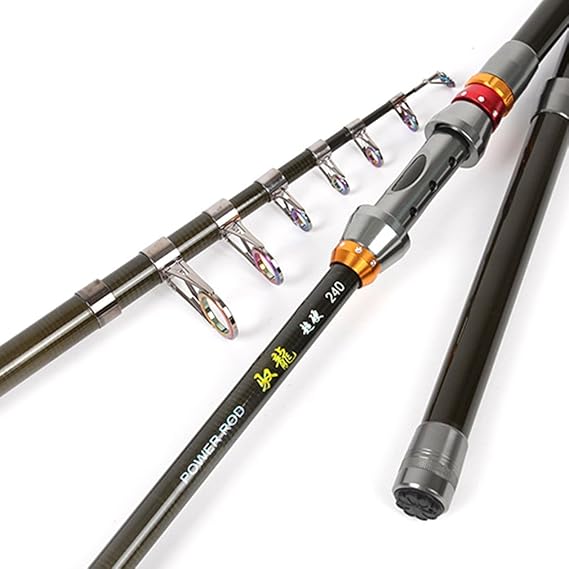 Kuyes Telescopic Fishing Rod Freshwater Saltwater Travel