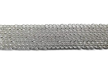 SiAura Material ® - 10m Gliederkette versilbert 3x2,2 mm