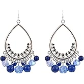 Aenu Teardrop Earrings for Women Multi Boho Beaded Dangle Drop Earring