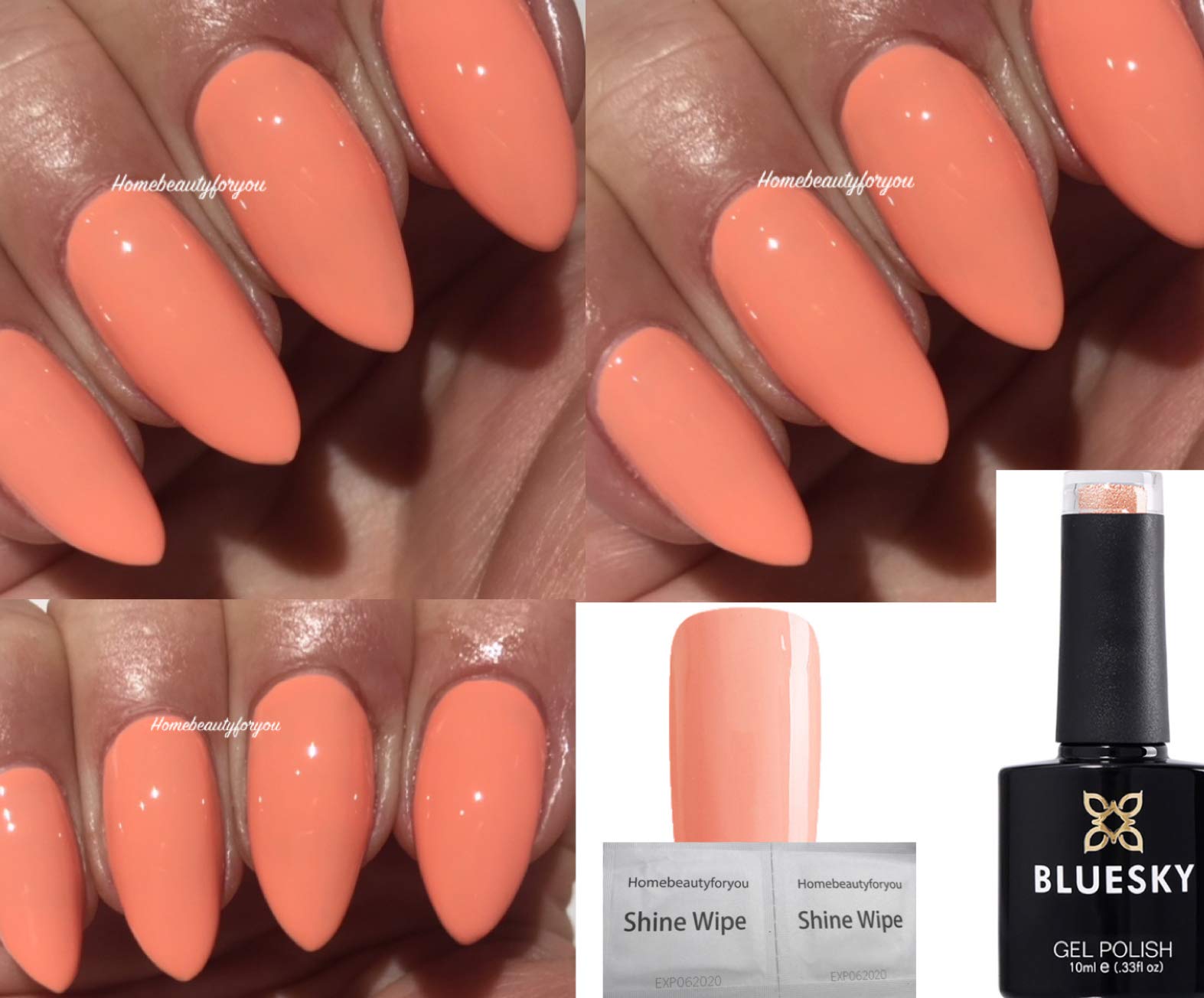 Bluesky Nail Gel Polish Coral Fusion Light Coral Peach Limited Special Edition UV LED Soak Off 10ml