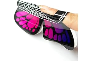 KADS 100pcs in 1 Roll Big Size Butterfly-shape Self Adhesive Gel Nail Extension Nail Forms for Acrylic Nails Tips