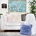 Homey COZY Faux Fur Throw Pillow Cover,Ivory Double-Side Luxury Fluffy Super-Soft Plush Fur Decorative Couch Cushion Pillow Case 20 x 20 Inch, Cover Only