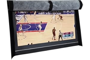 BroilPro Accessories Outdoor 40"-43" TV Set Cover,Scratch Resistant Liner Protect LED Screen Best-Compatible with Standard Mounts and Stands (Black)