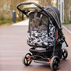 Petique Pet Stroller, Black Camo, One Size, Model
