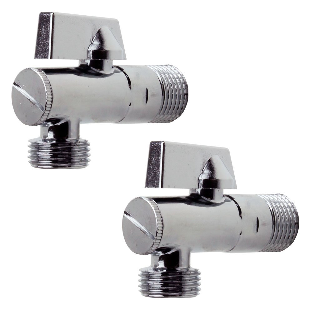 JL19SETE12 Set of 2 Outdoor Tap / Shut-Off Valve 2 x 1/2 Inch Connection Valve with Filter