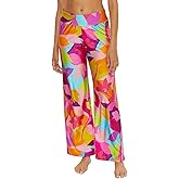 Trina Turk womens Swim Pants, Casual, Wide Leg, Beach Cover Ups for Women