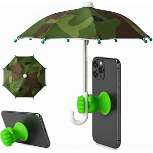 HoFire Phone Umbrella for Sun, Anti-Glare Phone Shade with Reflective Silver Coating, Mini Cell Phone Sun Shield, Heat Protec