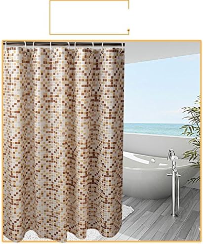 Waterproof mosaic shower curtain,Cut shower curtain Shade blinds Thickening curtain in bath room Curtain-J 200x240cm(79x94inch)
