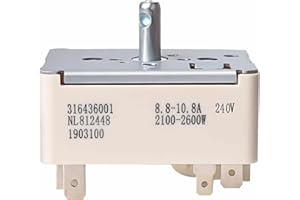 BTNTVEN 316436001 Range Surface Element Control Switch 8 inch Compatible with Frigidaire for Kenmore Electric Range - Replaces 1155395, AP3885460, PS1145040, EAP1145040