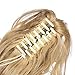 SWACC 24-Inch Messy Curls Synthetic Drawstring Curly Ponytail Hairpiece Jaw Clip Extensions (16/18-Dark Dark Honey Blonde Mixed)