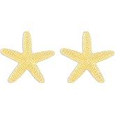 Starfish Stud Earrings for Women,Statement Boho Geometric Star Earrings Charm Beach Ocean Summer Jewelry Gift