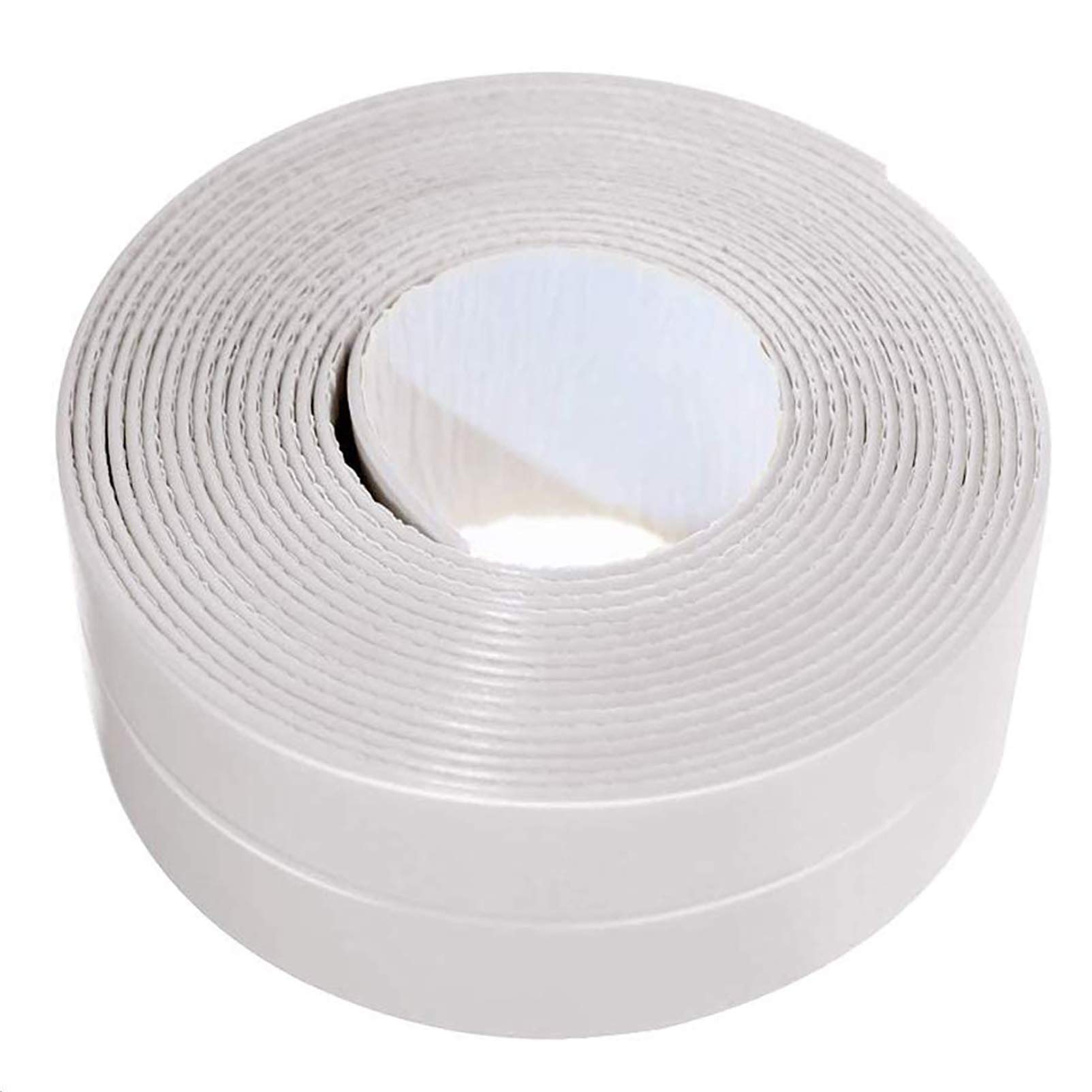 JEMESI Caulk Strip, PE Flexible Self Adhesive Tape Waterproof Sealing Tape Sealant Strip for Kitchen, Bathroom, Bathtub, Toilet, Wall Floor (131.8 x 1.5in)