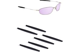 Handwith 3 Pairs Soft Silicone Sunglass Ear Socks for Oakley Whisker/Big Square Wire/Ti Wiretap, Anti-Slip Comfort Fit Glasses Arm Grips Spare Parts Replacement Kit Black