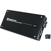 Rockville Krypton M5 8000W Peak / 2000W RMS Mono 1 Ohm Car Amplifier | Class D, Bass Knob with Clip Indicator, Voltage Display, MOSFET, Subsonic Filter, Bass EQ, Phase Control