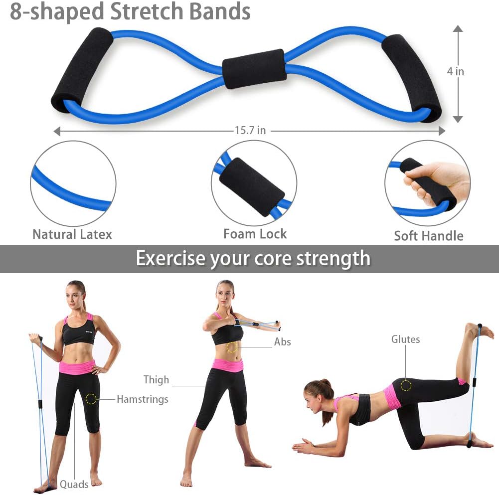 LUYATA Ab Roller Wheel, 10-in-1 Ab Wheel Roller Kit with Resistance Bands, Knee Mat, Jump Rope, Push-Up Bar - Home Gym Equipment for Men Women Core Strength & Abdominal Exercise Workout : Sports & Outdoors