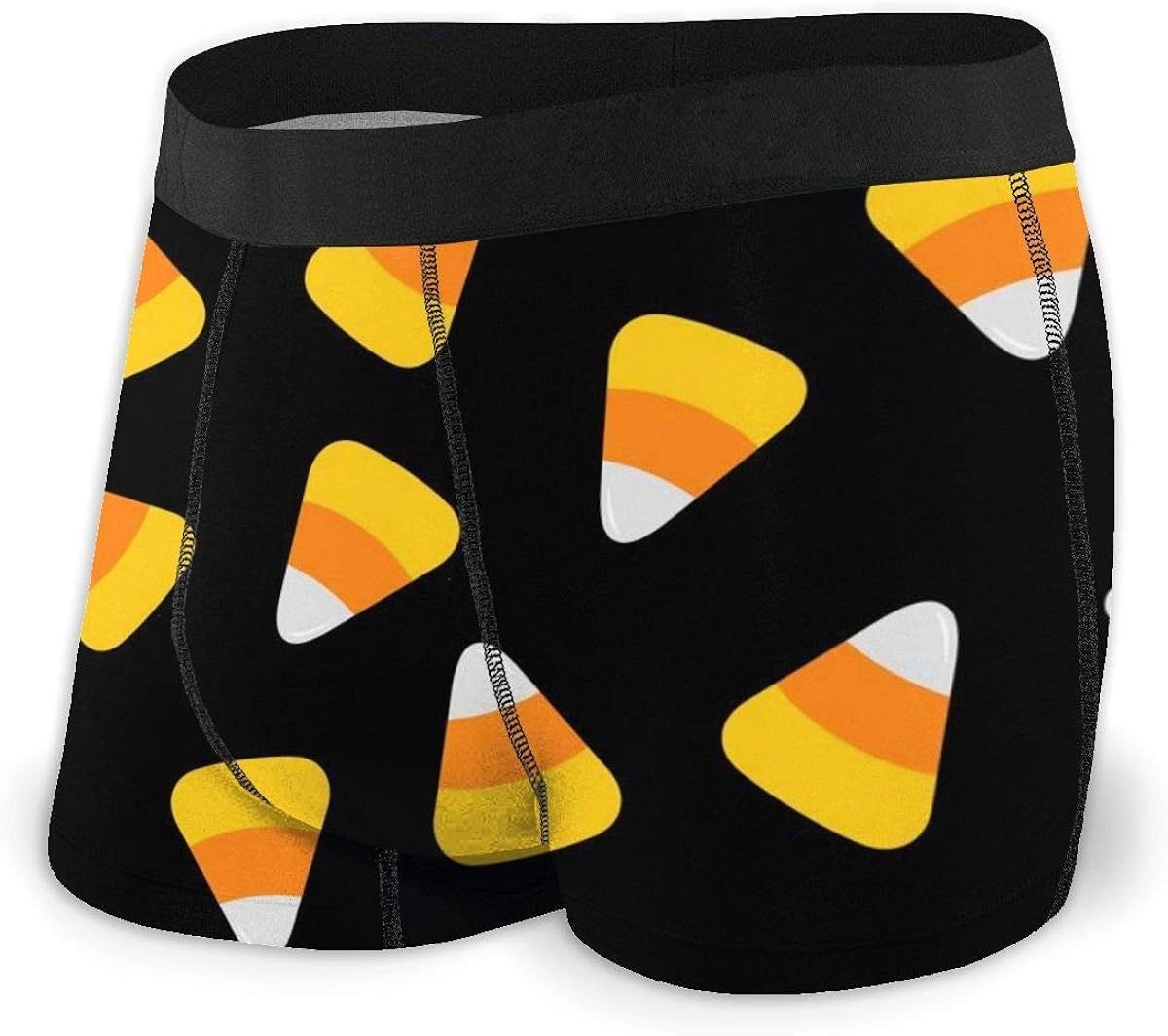 XCNGG Men's Boxer Briefs Candy Corn,Happy Halloween Seamless Pattern