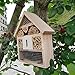 B&P Bee House, Natural Wooden Insect House Garden Bug Hotel, Perfect Shelter for Bees,Butterflies and Ladybugs, Size 8.66 x 7.48 x 2.76 inch