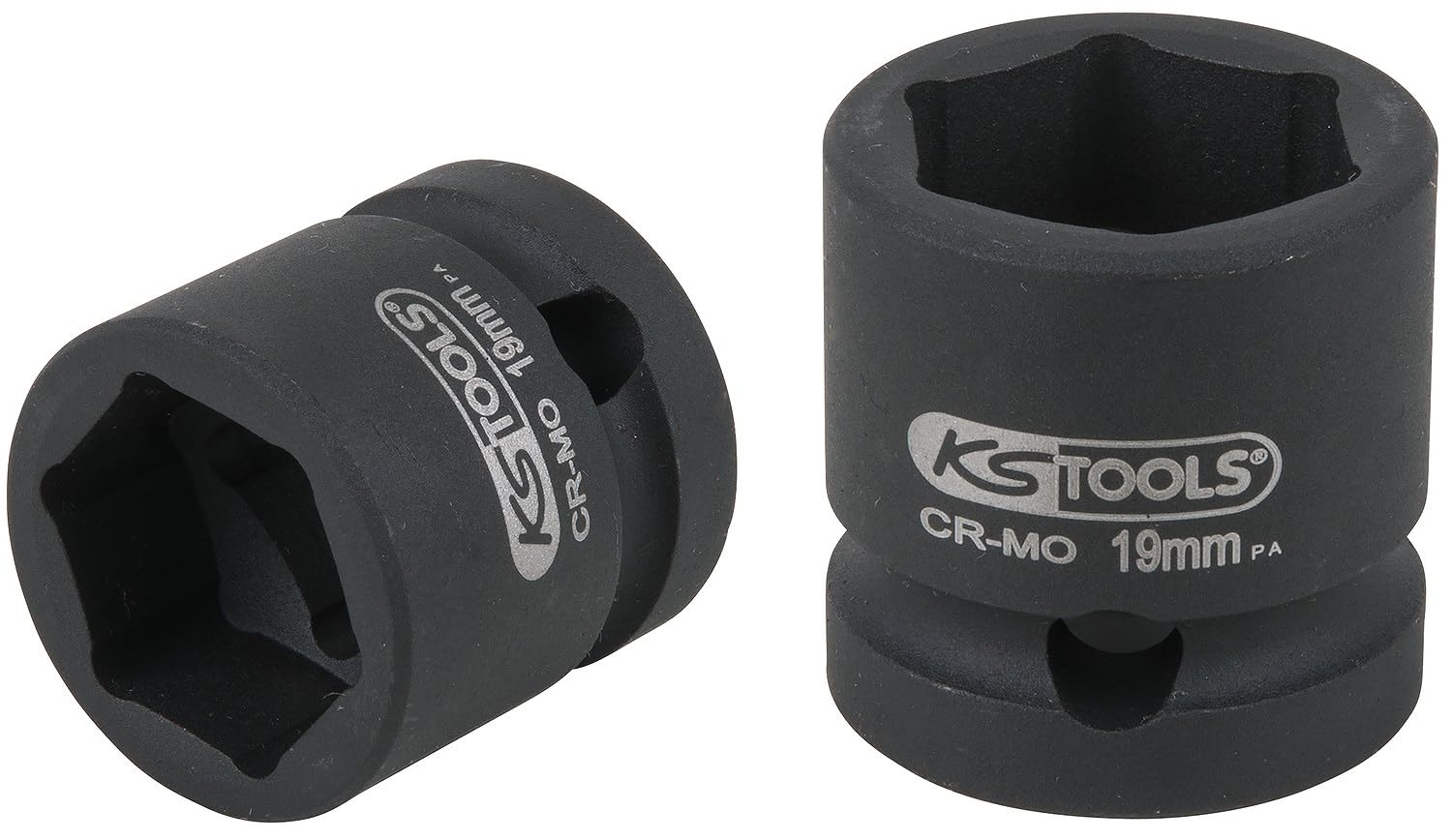 'KS Tools Plastic 515.0067 Extra Short VDE 1/2 Drive Hex Impact Socket 19 mm
