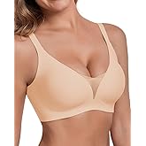 Mesh Crossover Comfortable Seamless Wireless Back Fat Smoothing Bra with Support Lift Padded Push Up Bra No Underwire