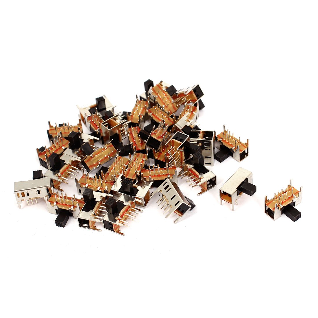 Sourcingmap 35Pcs 8 Pin 3 Position 2P3T Mini PCB Panel Mount Latching Slide Switch