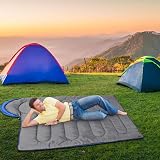 Yaheetech Sleeping Bag 3 Season Envelope Single 220x75cm Ultralight Black view 9