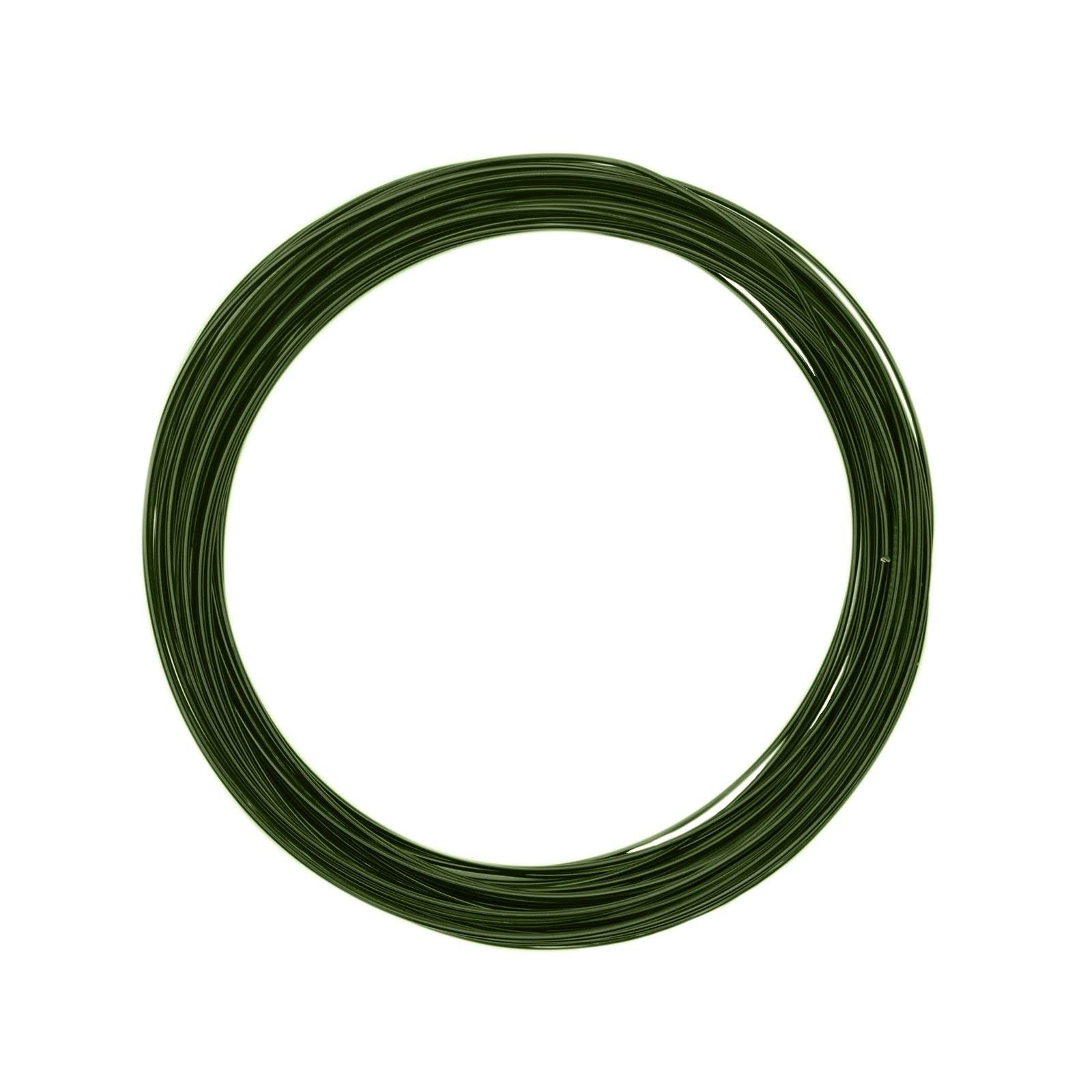Vaessen Creative Aluminium Craft Wire 32.8 ft (10 m) x 0.04" (1 mm) Dark Green - Flexible Metallic Wire for Crafting, Flower Arranging, Jewellery Making and Modelling